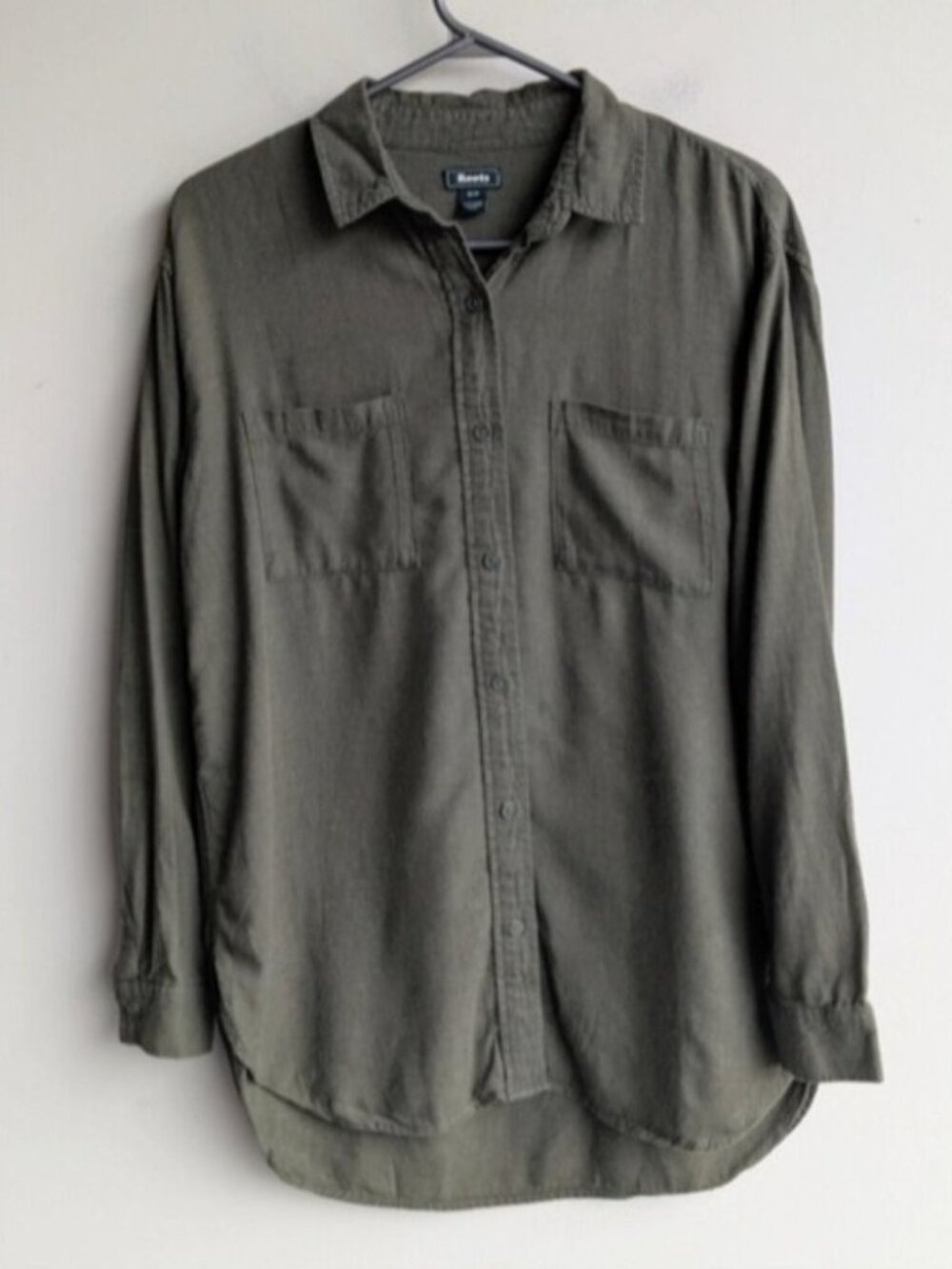 Roots Cotton Blend Men's Button Down Shirt